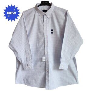20 34/35 Dress Shirt Blue Purple White Check Traditional Fit Jos A Bank Opened